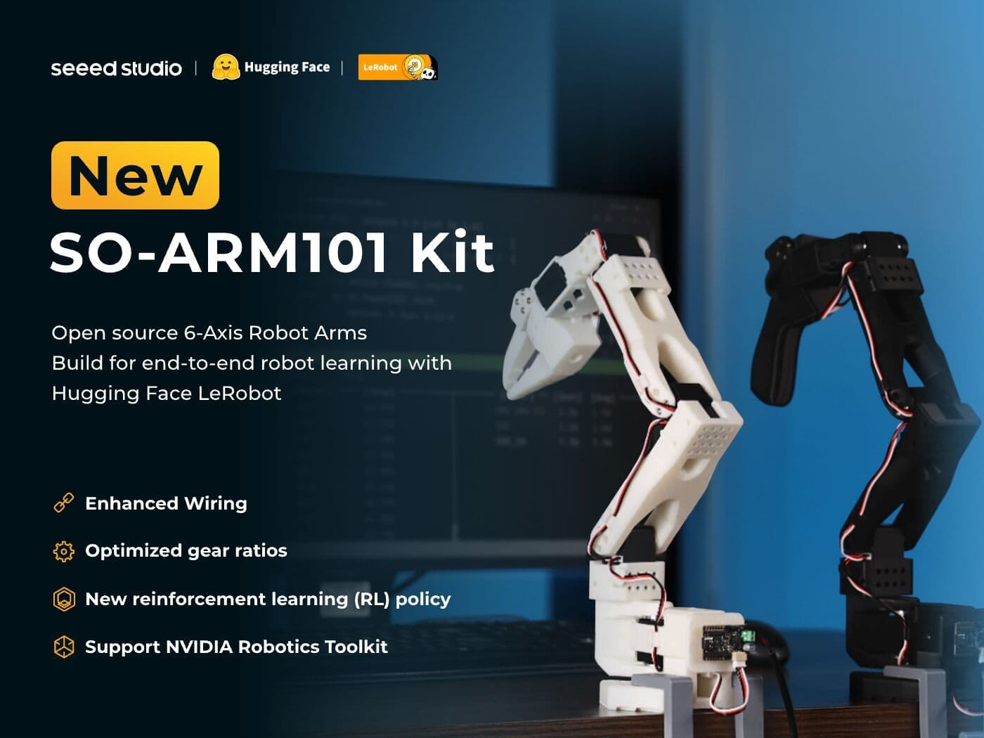 SO-ARM101 Low-Cost AI Arm Servo Motor Kit Pro for LeRobot (Without 3D Printed Parts) for fpv drones 7