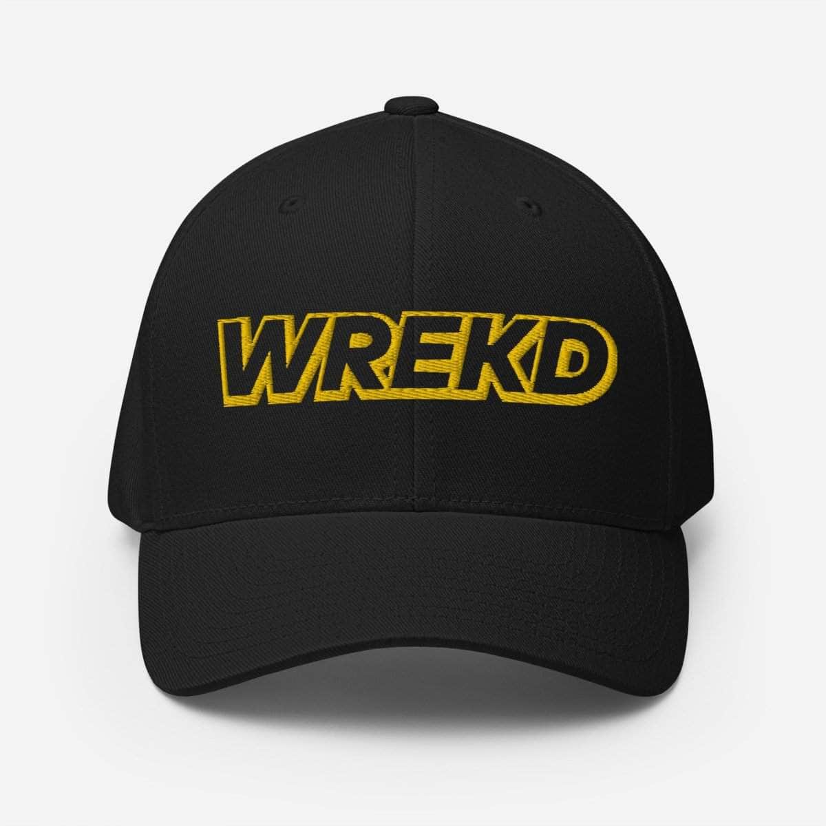 WREKD Yellow Embroidered Structured Twill Cap for fpv drones