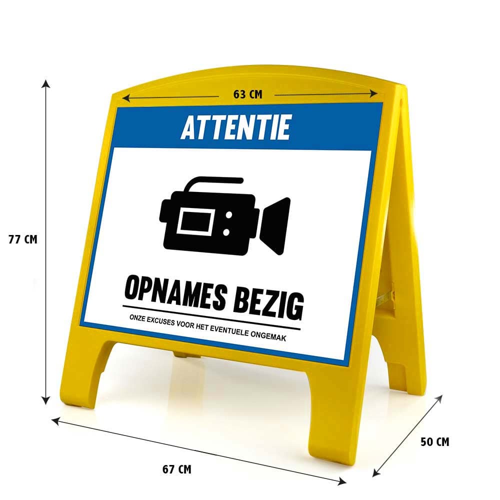 Warning Sign - Large - Filming In Progress - English for fpv drones 5