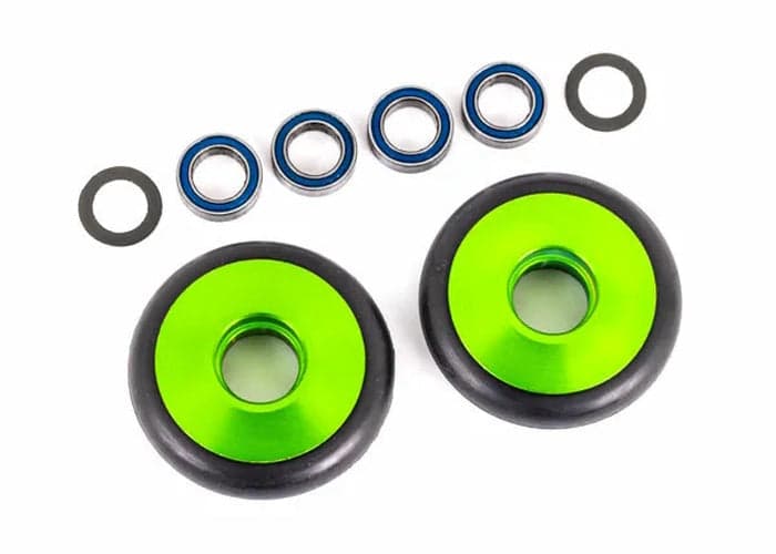 Traxxas TRA9461G Aluminum Wheelie Bar Wheels, Green for fpv drones