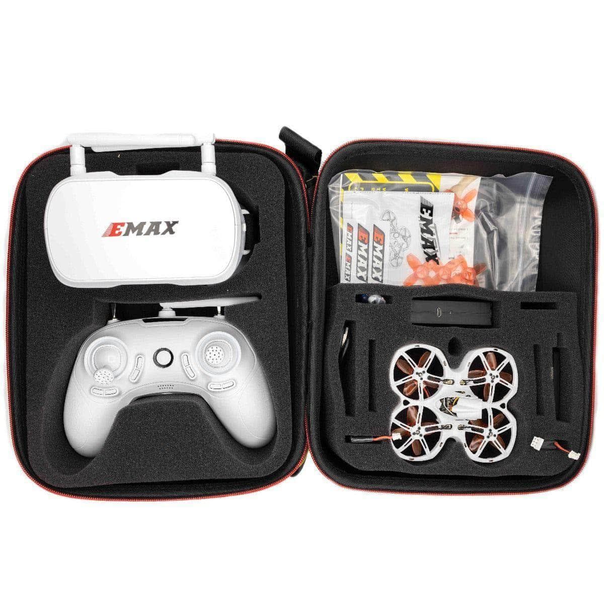 EMAX RTF Tinyhawk II Ready to Fly Analog Kit w/ Goggles, Radio Transmitter, Case and 75mm Indoor Racing Whoop Drone for fpv drones 1