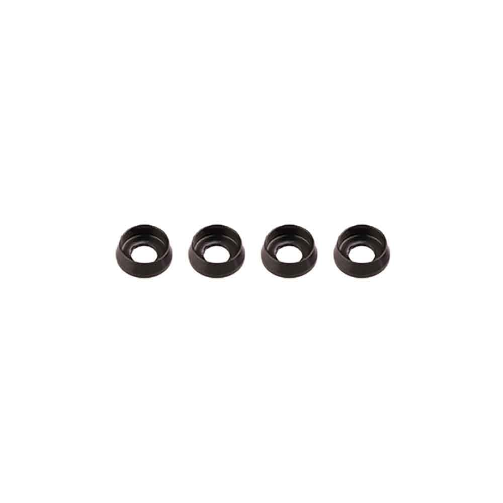 M3 Aluminium Bolkop Sluitring (4 stuks) - ZWART