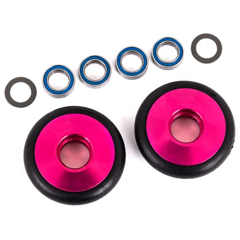 Traxxas TRA9461P Aluminum Wheelie Bar Wheels Pink Bandit / Rustler / Stampede for fpv drones