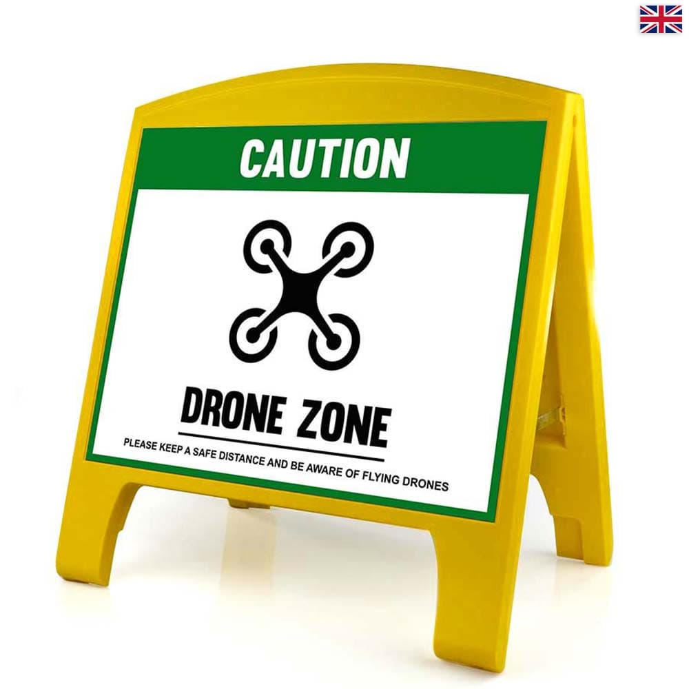 Warning Sign - Large - Drone Zone - English for fpv drones