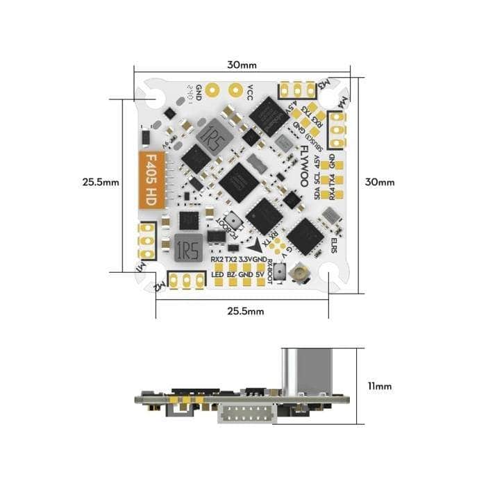 Flywoo GOKU F405 V2 1-2S AIO Whoop/Toothpick Flight Controller (w/ 12A BLHeli_S 4in1 ESC) + ELRS 2.4 GHz for fpv drones 4