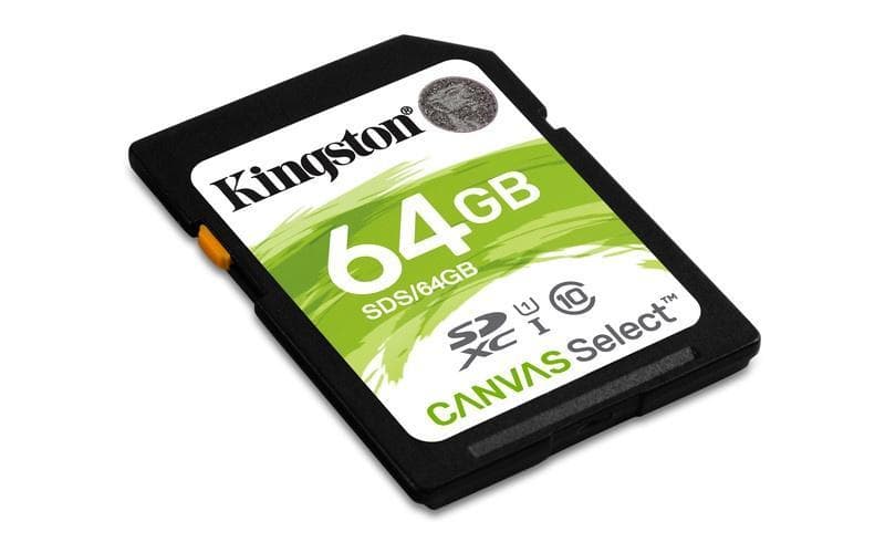 Kingston SD Card 64GB 80R Canvas Select SDS/64GB for fpv drones