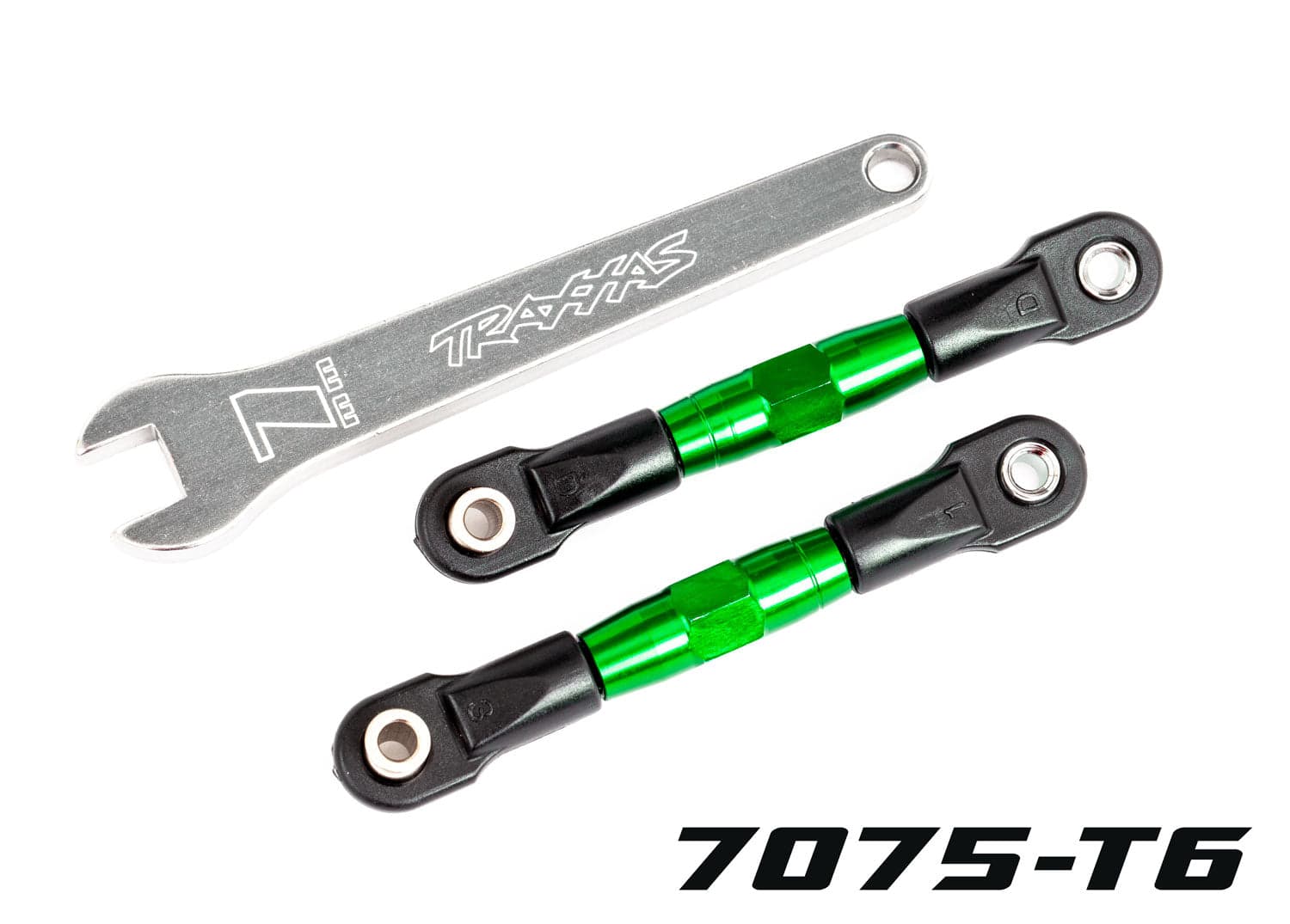 Traxxas 2443G TUBES 56mm Green Aluminum Rear Camber Links (2) Drag Slash for fpv drones