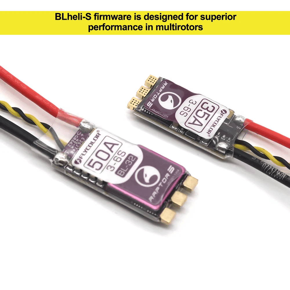 Flycolor RAPTOR5 20A 35A 45A 50A BLHeli-32 ESC 3-6S Brushless Speed Controller Dshot Proshot for RC Fixed Wing Aircraft Drone for fpv drones 7