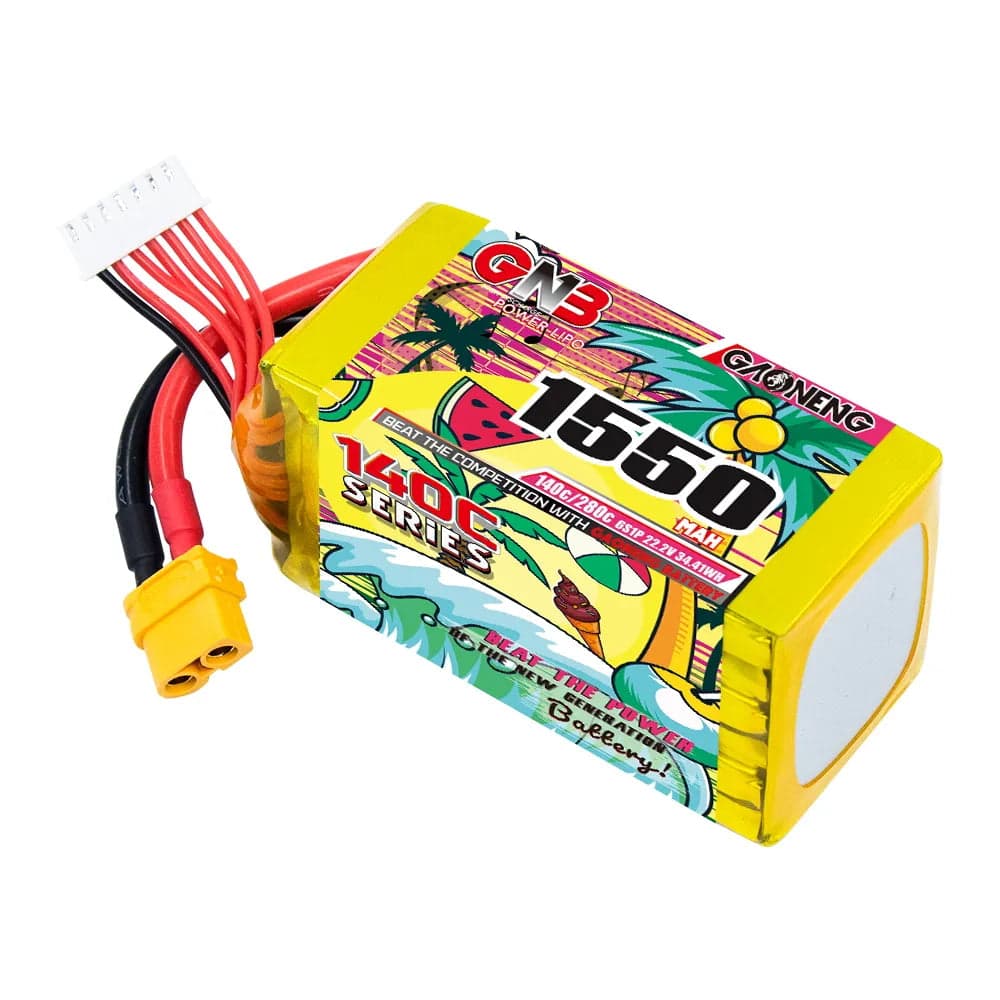 GAONENG GNB 6S 22.2V 1550mAh 140C XT60 LiPo Battery [DG] for fpv drones 3
