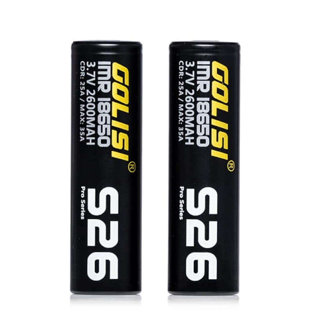 Golisi S26 2600mAh 25A 18650 Battery - 2PK for fpv drones