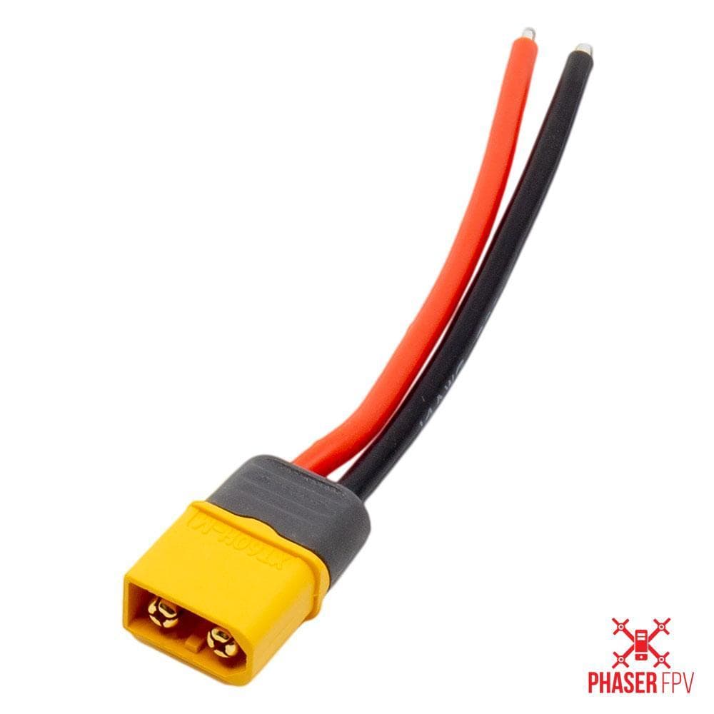 XT60 Male With Sheath Connector Pigtail 10CM 14AWG Silicon Wire for fpv drones
