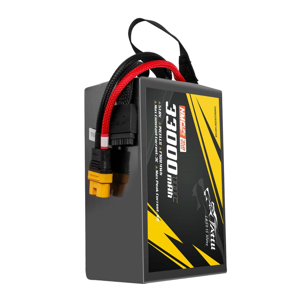 Tattu Semi-solid State 350Wh/kg 33000mAh 10C 51.8V 14S1P Lipo Battery Pack with AS150U-F plug for fpv drones 4