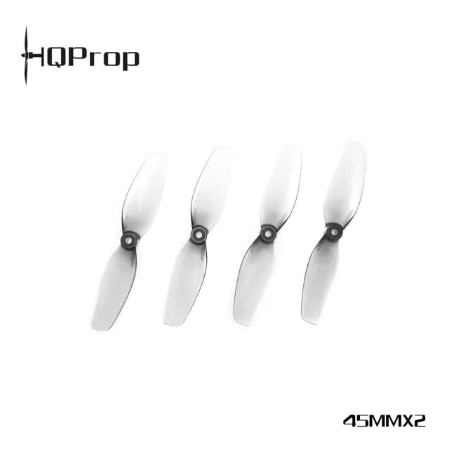 HQ Micro Whoop Prop 45MMx2 PC 1.5mm Shaft (2CW+2CCW) - Grey for fpv drones 1