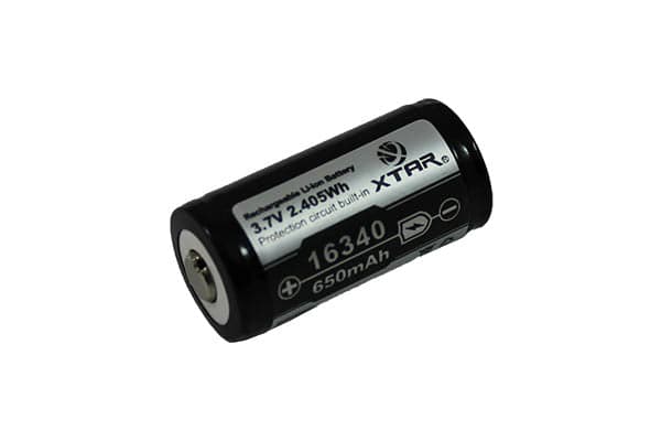 XTAR 650mAh 16340 Li-Ion Battery for fpv drones