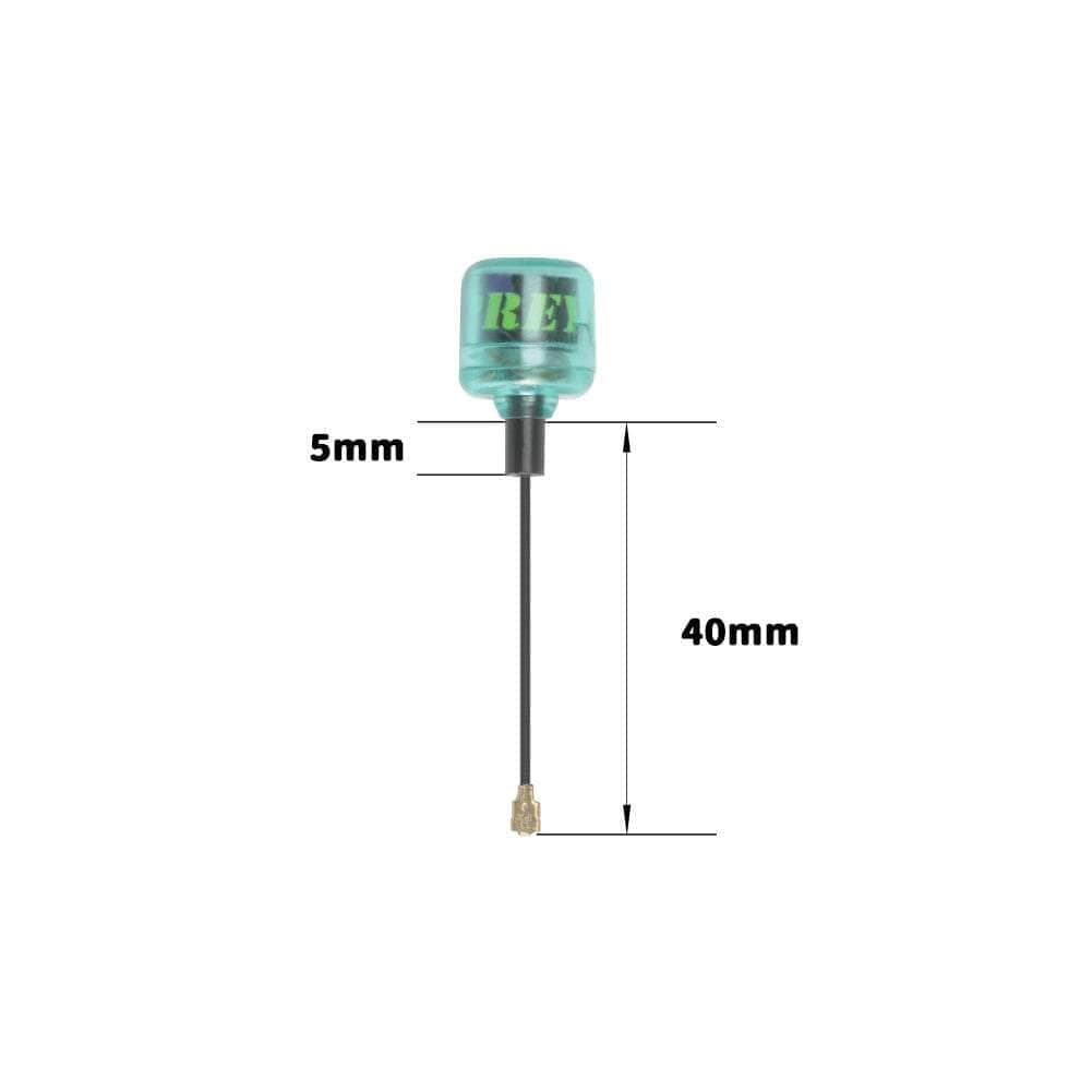 FlyFishRC Osprey 5.8Ghz 40mm U.FL Antenna - LHCP - Cyan for fpv drones 2
