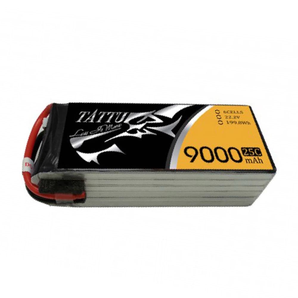 Tattu 9000mah 6S 25C 22.2V LiPo Battery - XT60 - 6.5 for fpv drones