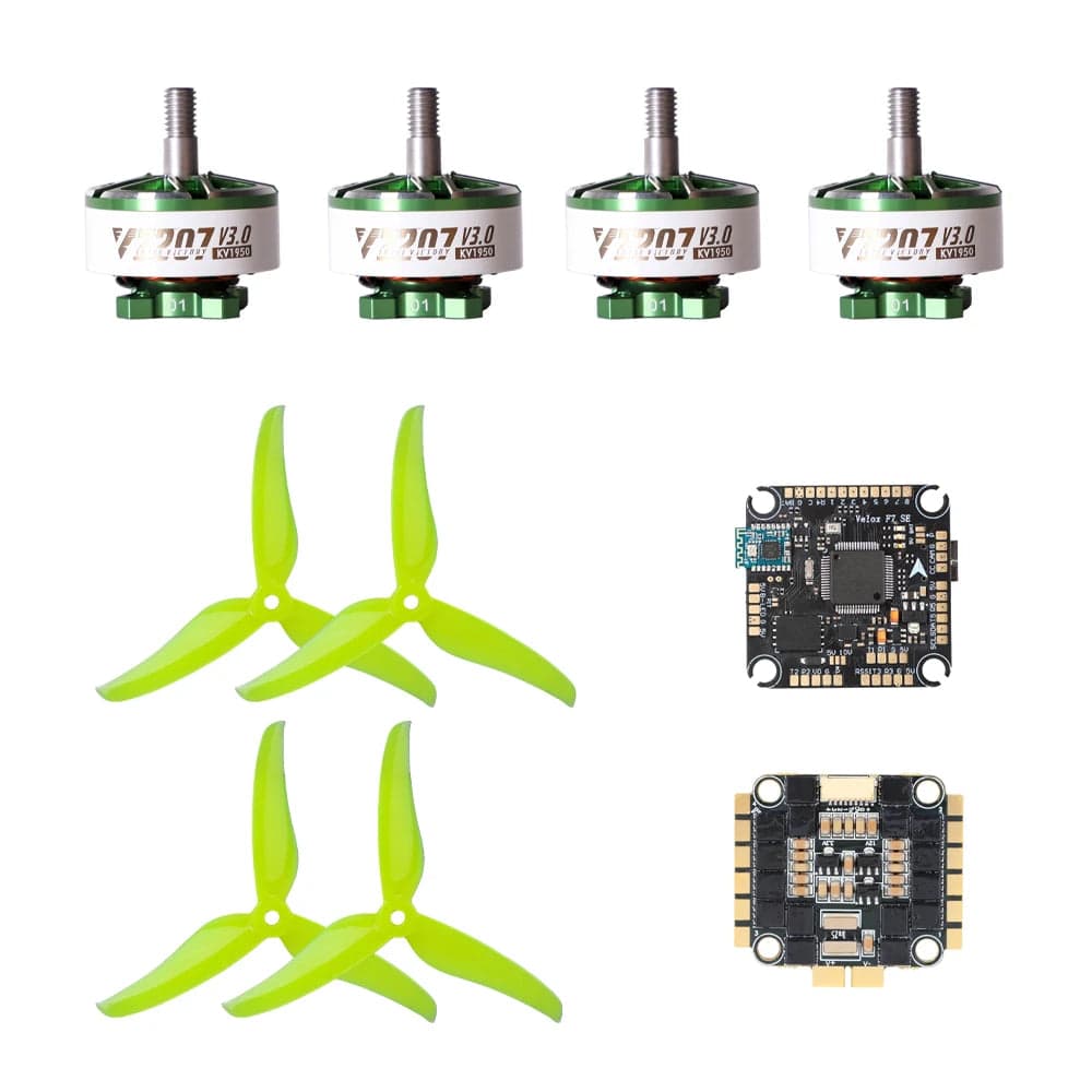 T-Motor 5 inch Freestyle FPV Drone 6S Power System - T5146 Prop - Velox SE Stack - Velox V3 2207 Motors 1750KV