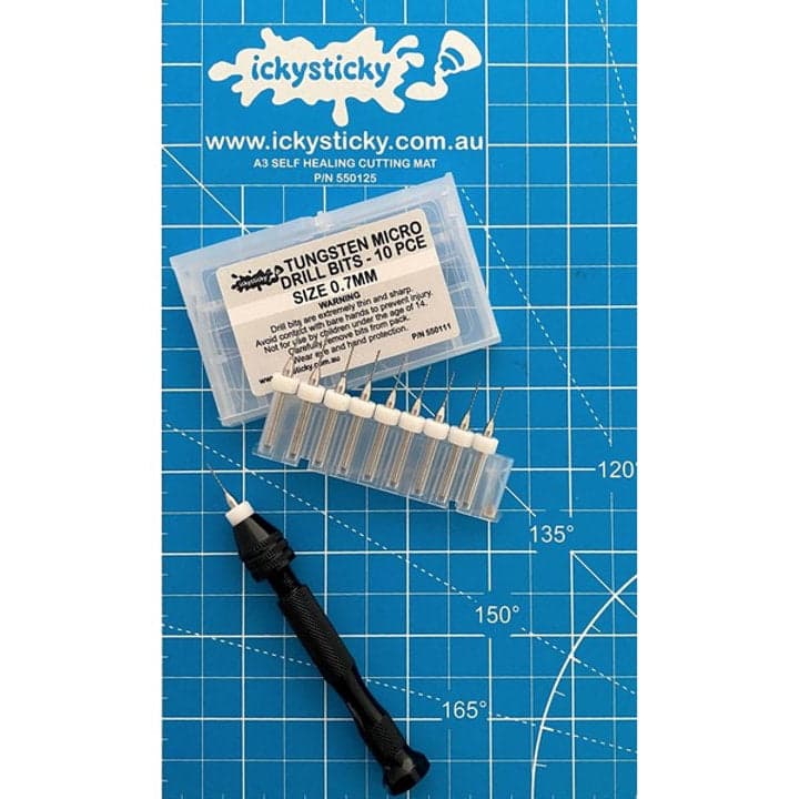 TUNGSTEN MICRO DRILL BITS SINGLE SIZE PACK for fpv drones 6
