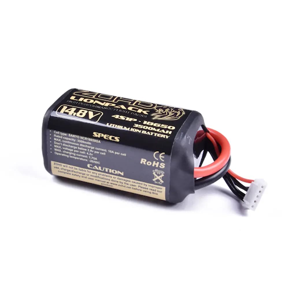 ZOHD Lionpack 18650 4S1P 3500mAh 14.8V Li-ion Battery - 1.5 for fpv drones 1