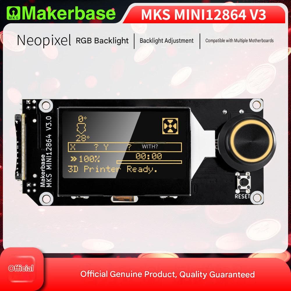 Makerbase MKS MINI12864 V3 SD Card Insertion (Properly Inserted) Smart Display for fpv drones