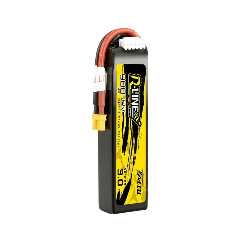 Tattu R-Line 900mah 120C 4S1P Lipo Battery Pack with XT30 Plug