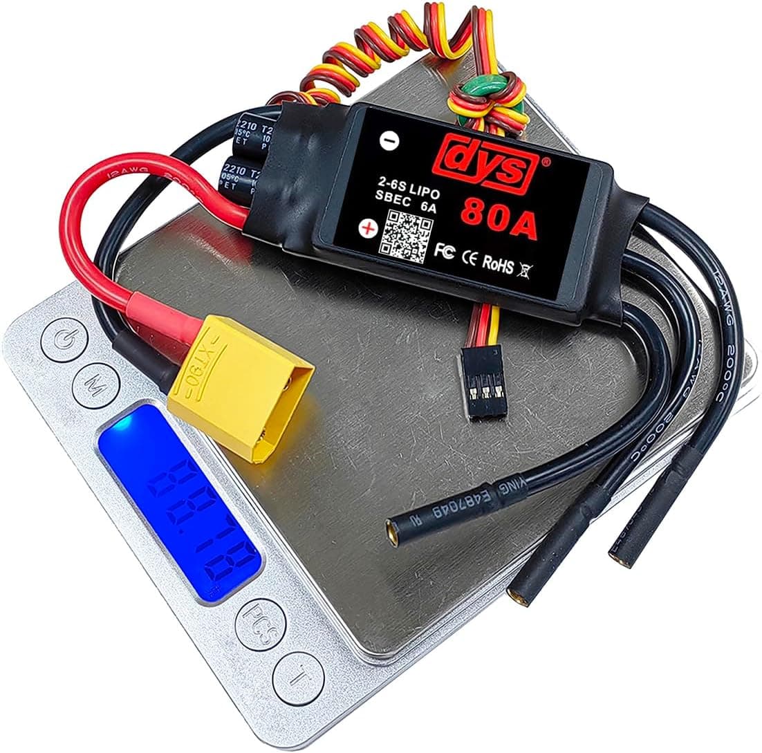 DYS 80A 2-6S Brushless ESC With 5V/6A BEC For RC fixed-wing Aircraft for fpv drones 6