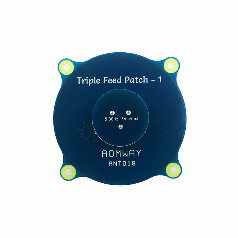 AOMWAY 5.8GHz Triple Feed 8dbi Patch Antenna (LHCP and RHCP in one) for fpv drones 1
