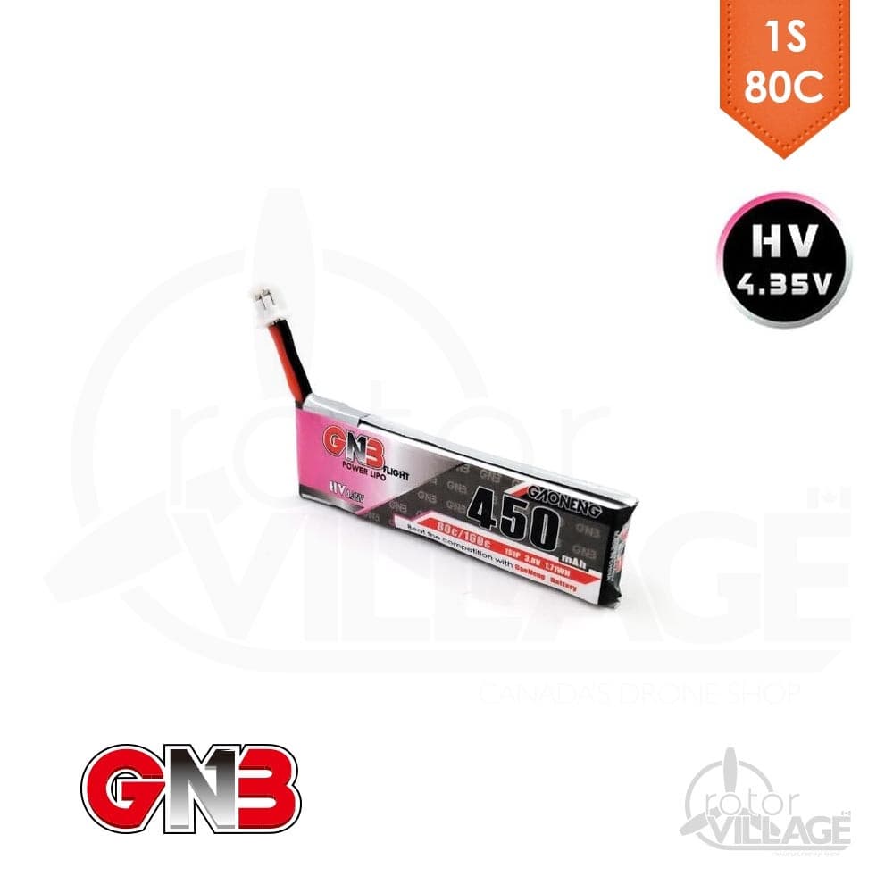 GNB 450mAh 1S HV 80C LiPo PH2.0 - 4.35V