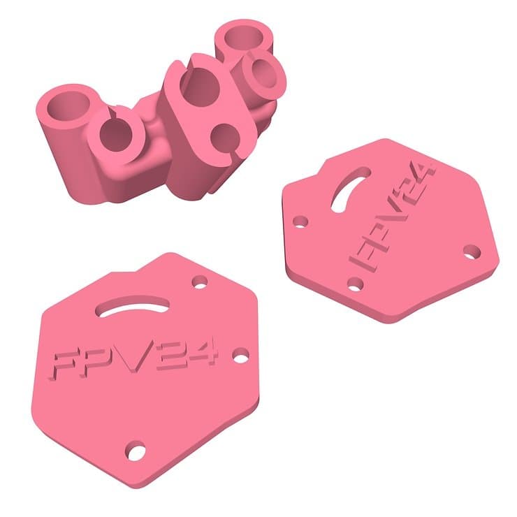 Speedybee Master 5 HD V2 DJI O4 Air Unit Pro Adapter Set 3D Print TPU Set Pink for fpv drones