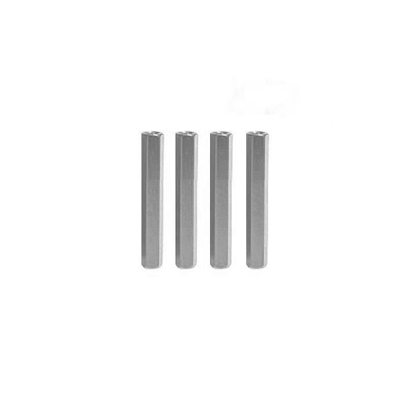 M3 Aluminium Standoffs (4 stuks) - HEX - 35mm - ZILVER for fpv drones