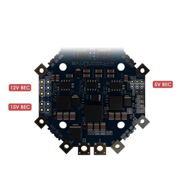PhotonDrive PDB 500 HotSwap Voltage Distribution Board for fpv drones 9