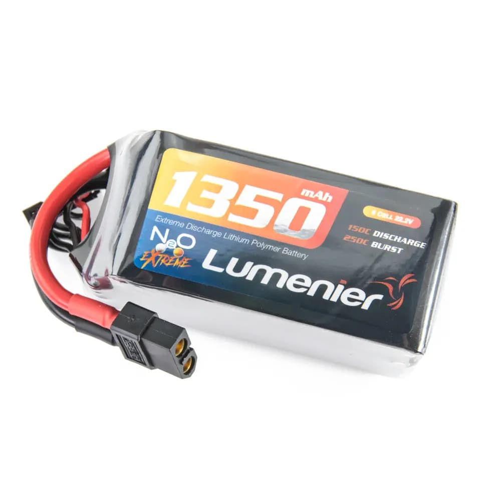 Lumenier N2O Extreme 1350mAh 6s 150c Lipo Battery - 22.2 Volt (6 Cell) for fpv drones 1