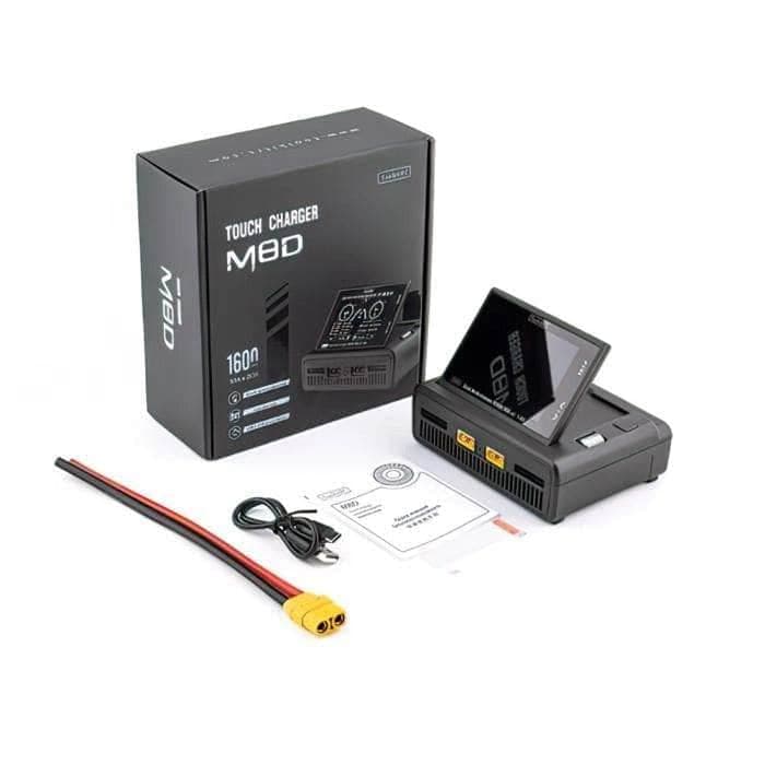 ToolkitRC M8D 1600W 50A 1-8S Touch-Screen Dual Channel DC Smart charger - XT60 for fpv drones 5