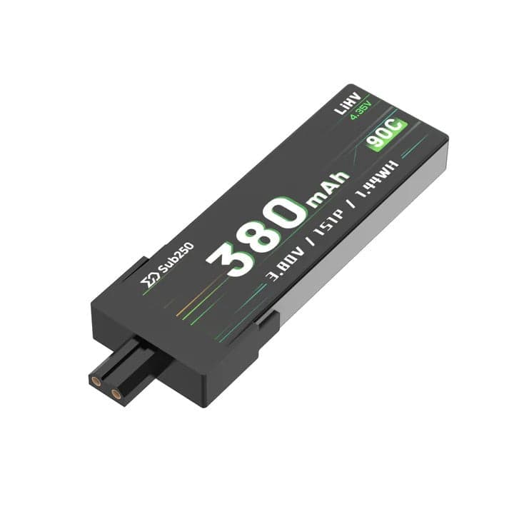 Sub250 6 PACK 3.8V 1S 380mAh 90C LiHV Whoop/Micro Battery for Nanofly16 - GNB27 for fpv drones 1