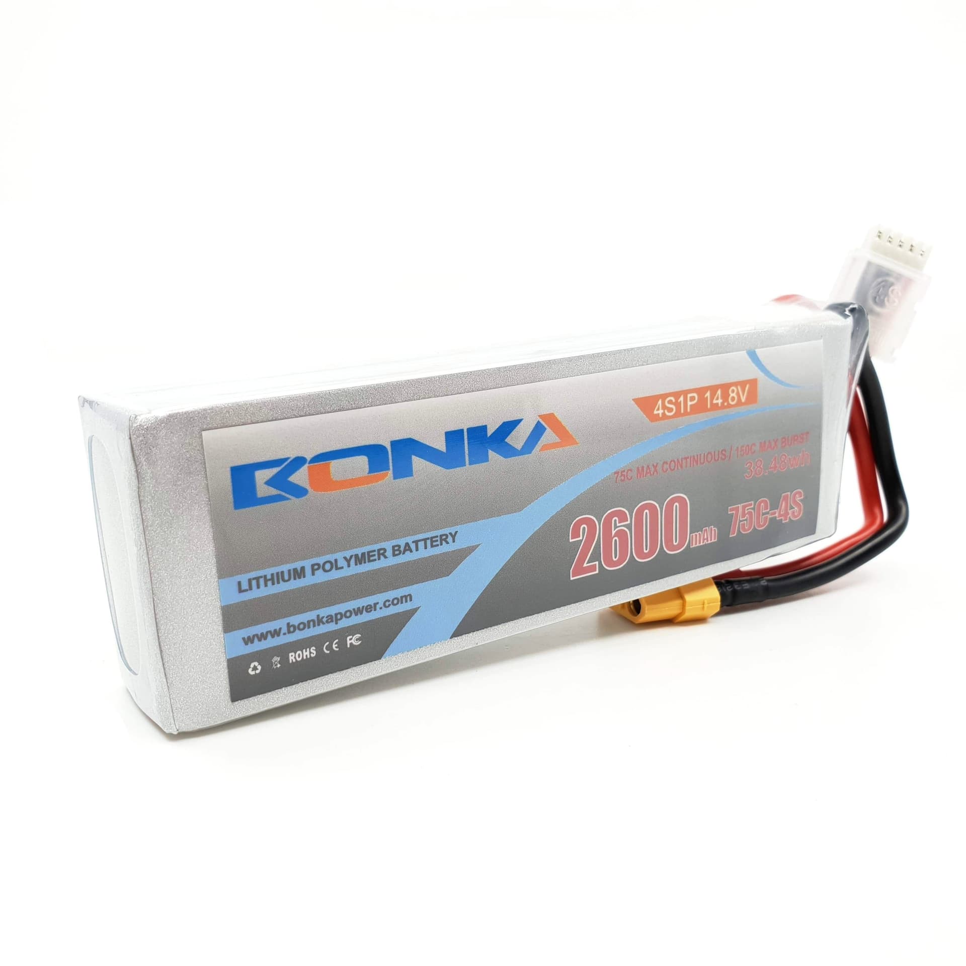 Bonka 2600mAh 4s 75c XT60 Lipo Battery BK-2600/75-4S [DG] for fpv drones 1