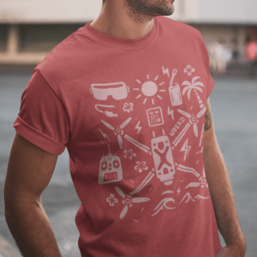 WREKD® Summer Vibes Mosaic Tee for fpv drones 4