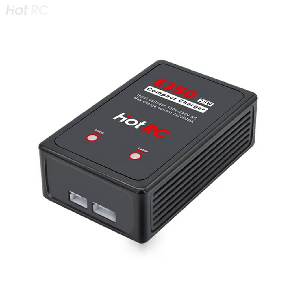 HotRC E350 25W 2-3S LiPo Acculader for fpv drones 2