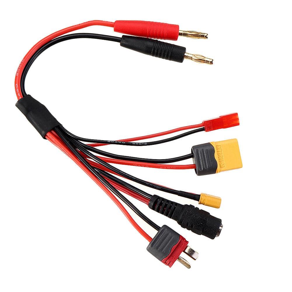 4mm Banana to XT60 XT30 DC5.5 T-Plug Charger Adapter Cable for fpv drones 5