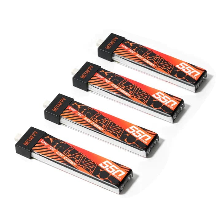 BETAFPV LAVA 1S 550mAh 75C BT2.0 Battery (4PCS) for fpv drones 1