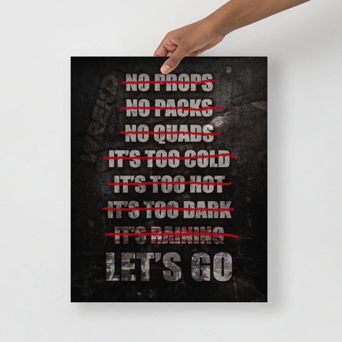 WREKD - NO MORE EXCUSES... LETS GO - Basic-assed Poster for fpv drones 1