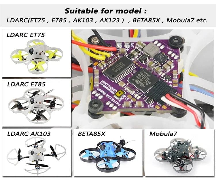 LDARC F411E12A AIO Flight Controller (F4 + 12A ESC) for fpv drones 7