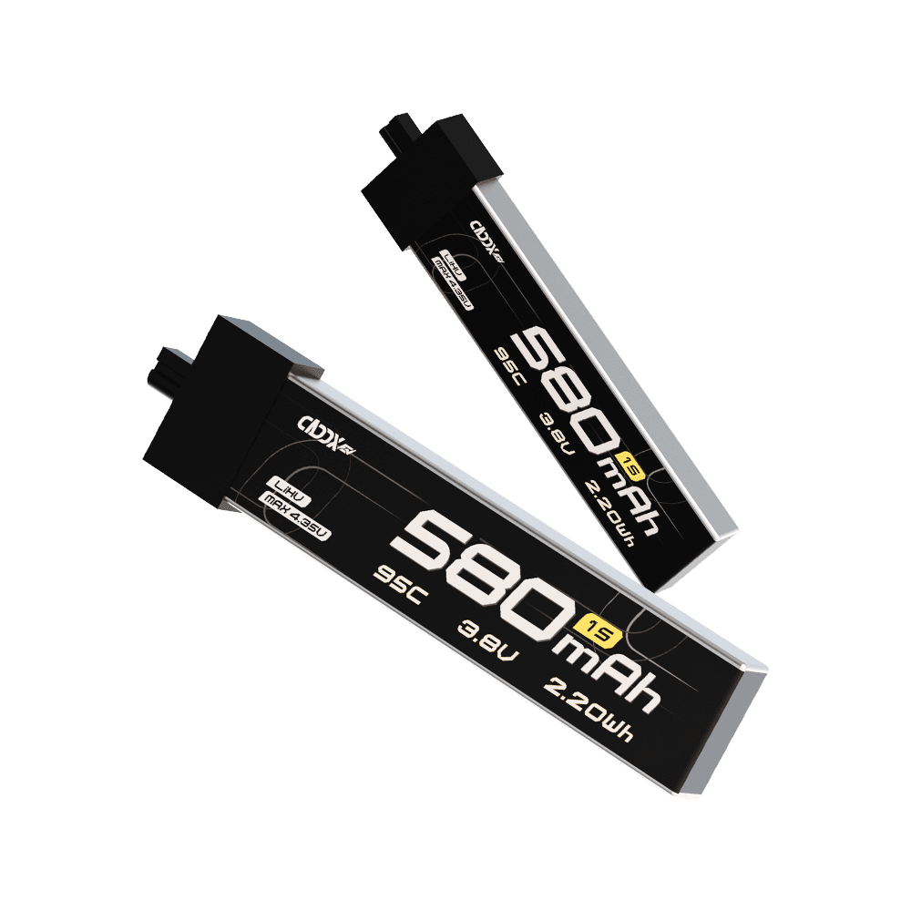 CADDXFPV CURVE 580mAh & 680mAh 1S 3.8V 95C FPV Lipo Battery with A30 connector for fpv drones 7