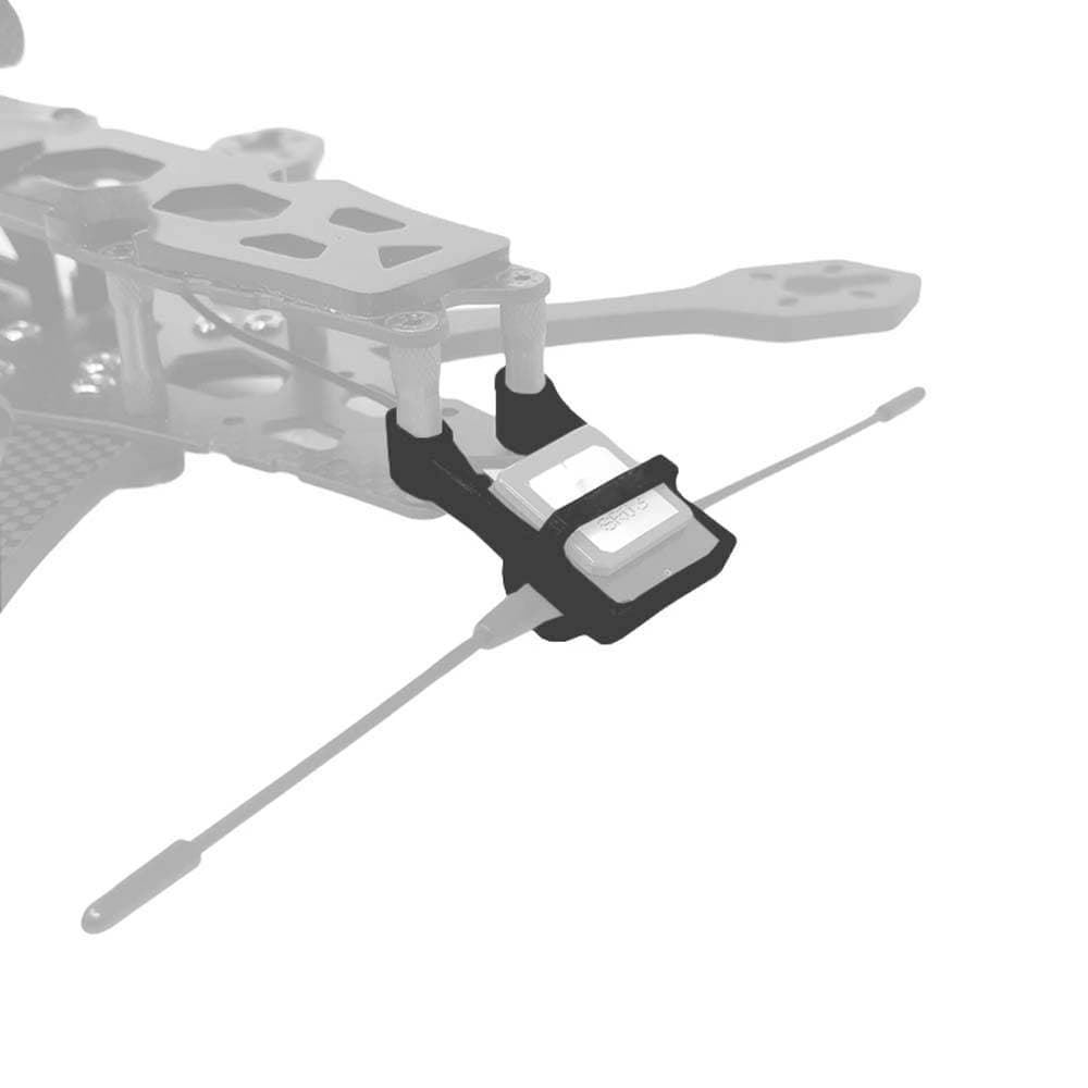 Brain3D TBS M8.2 GPS Module And Immortal-T Standoff Mount (Black TPU, GPS not included) - Choose Size for fpv drones 1