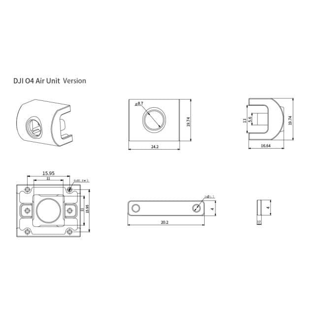 HEQUAV G-port 3-axis gimbal for DJI O4 for fpv drones 8