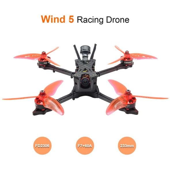 HGLRC Wind5 F7 60A 6S / 1600kv FPV Racing Drone - PNP for fpv drones 9