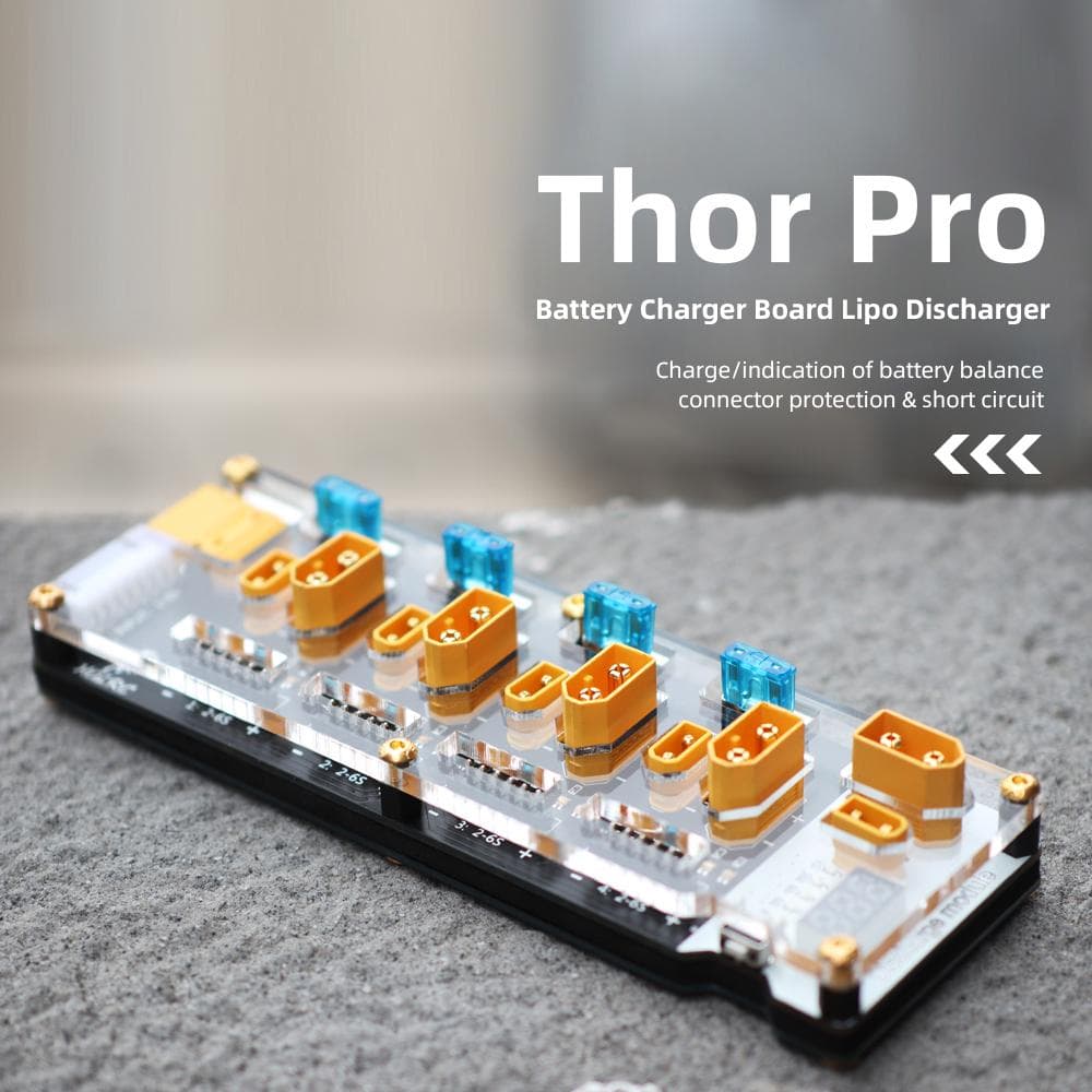 HGLRC Thor Lipo Battery Balance Charger Board Pro 40A XT60 XT30 Plug 2-6S Integrated with Lipo Discharger for IMAX B6 ISDT Q6 Nano HOTA D6 Pro P6