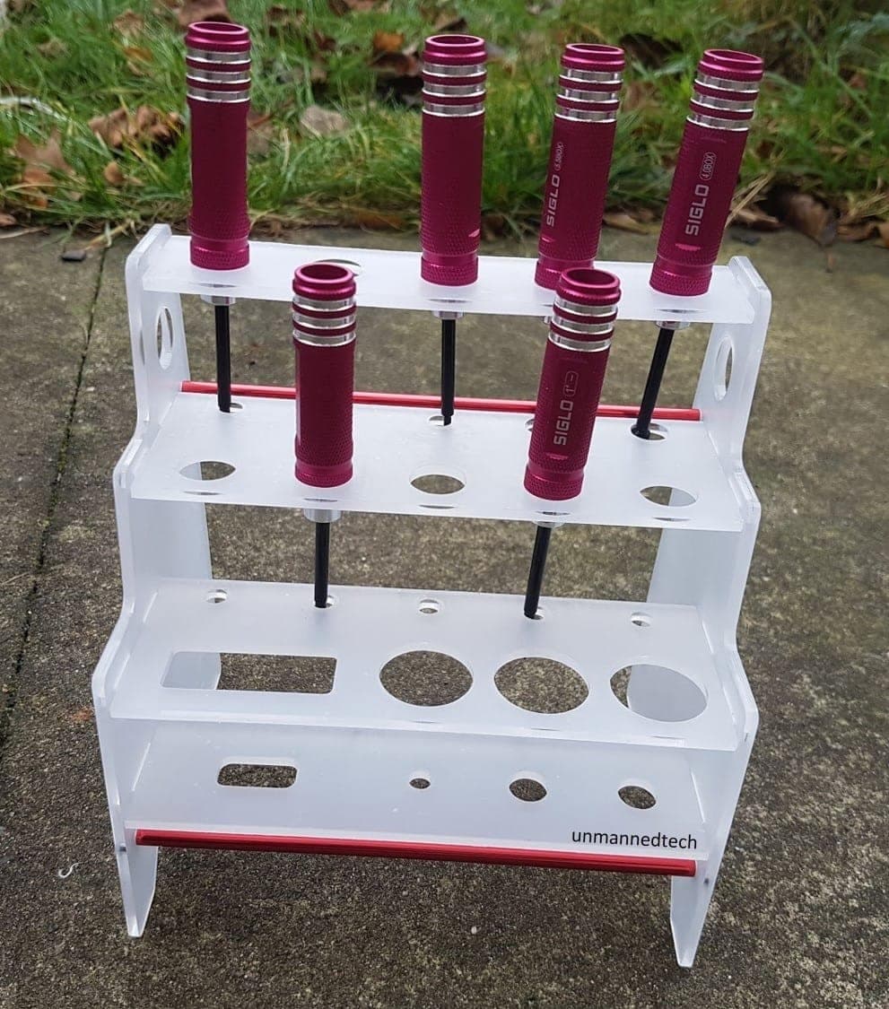 DroneBuildr 3 Level Tool Storage Rack for fpv drones 2