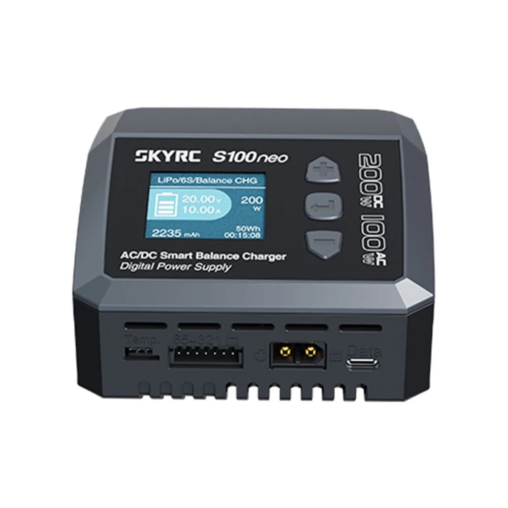 SKYRC S100neo AC100W/DC200WDual Channel Lipo Charger for fpv drones 2