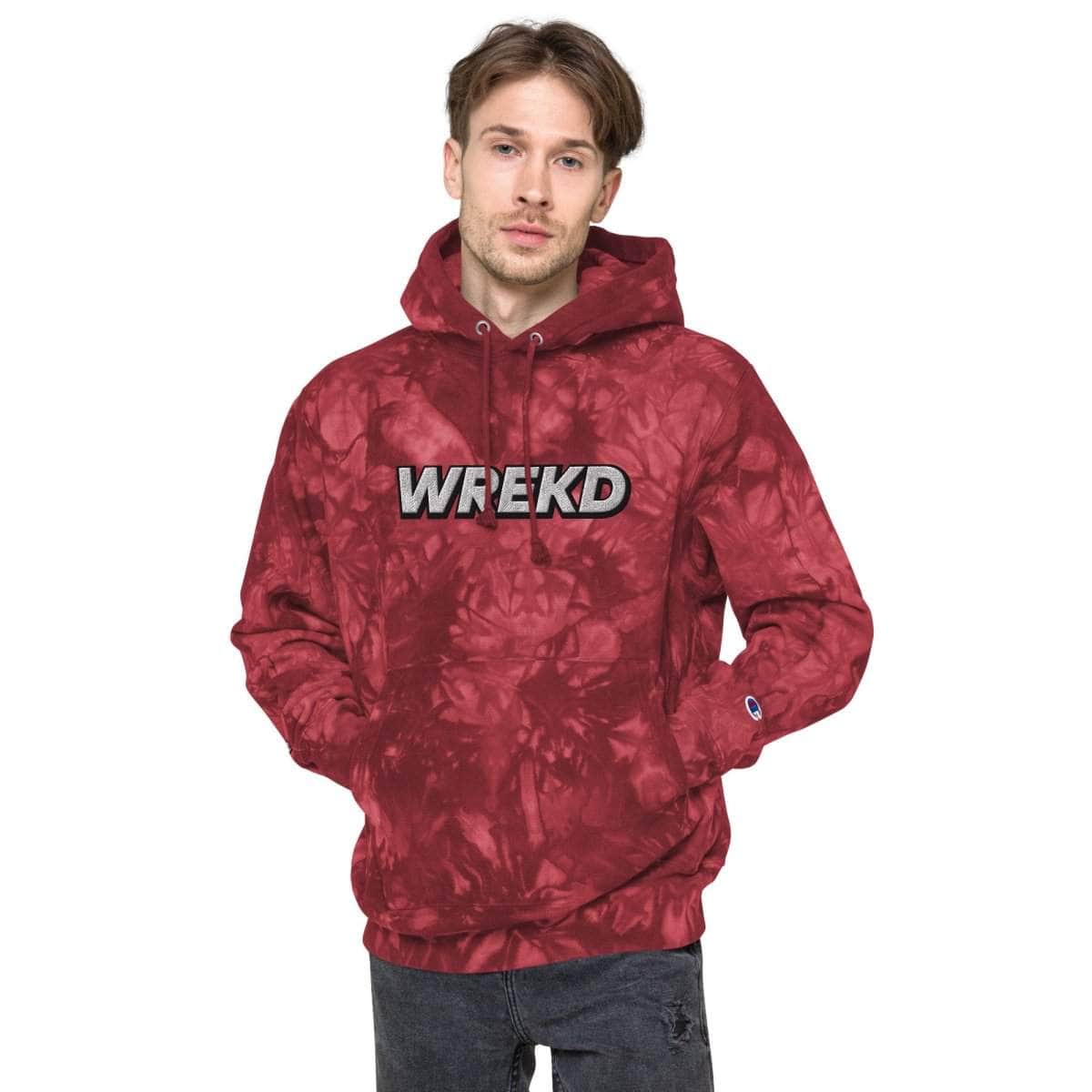 WREKD x VROOM Unisex Champion Tie-dye Hoodie for fpv drones 5