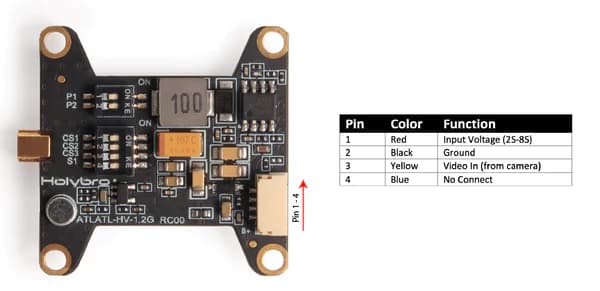 Atlatl HV V2 VTX - 1.2GHz 1W for fpv drones 11